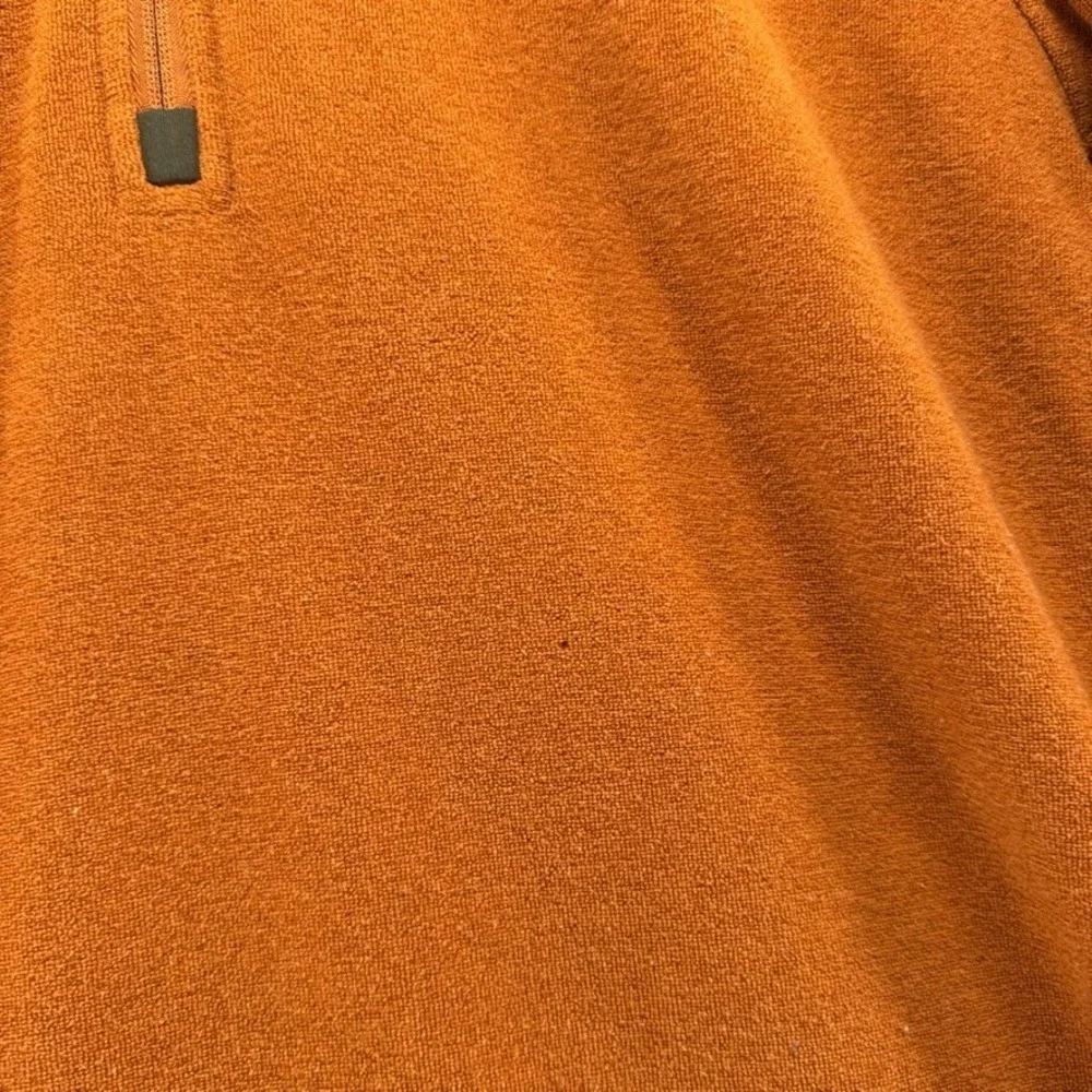 Arcteryx Polartec Fleece Men's Large Orange 1/4 Quarter Zip Pullover Gorp Logo